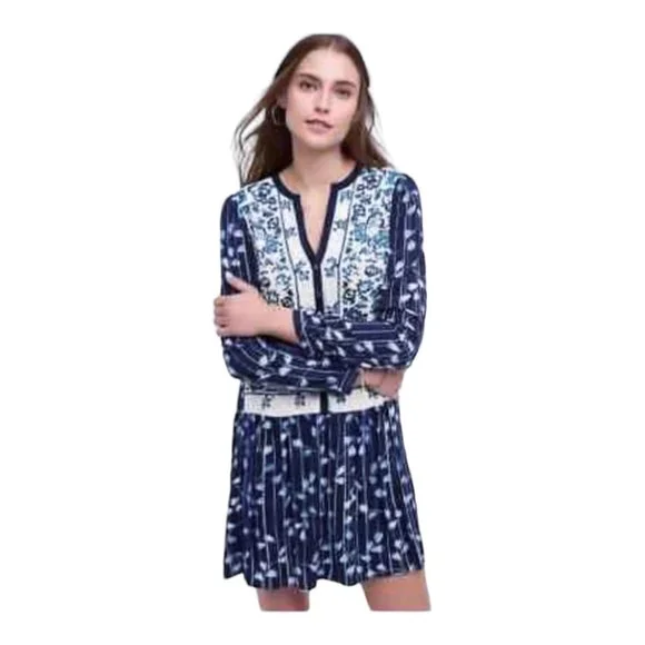 sachin and babi light blue dress Embroidered Mini Shift Dress